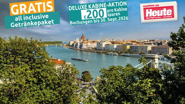 Flusskreuzfahrt auf der Donau nach Budapest ab € 359
