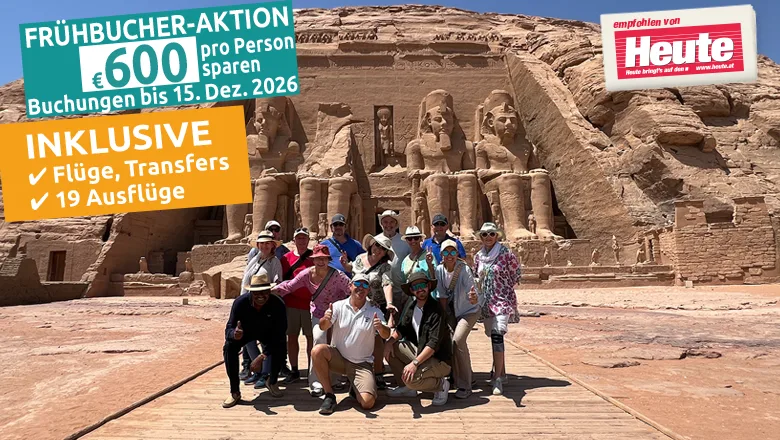 15 Tage Deluxe Nilkreuzfahrten von Kairo bis Assuan und Assuan bis Kairo