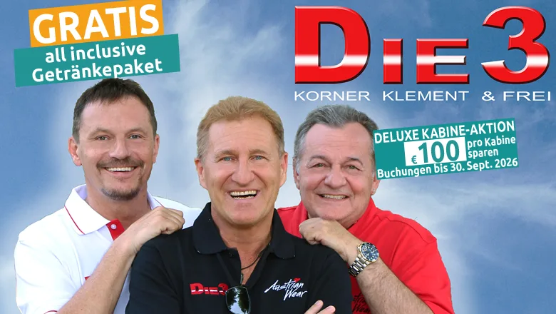 DIE 3 Fanreise — Bratislava-Kreuzfahrt mit Austropop-Konzert ab € 169